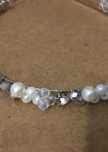 #İnci taş detaylı gümüş renk gelintacı# - Görsel 7