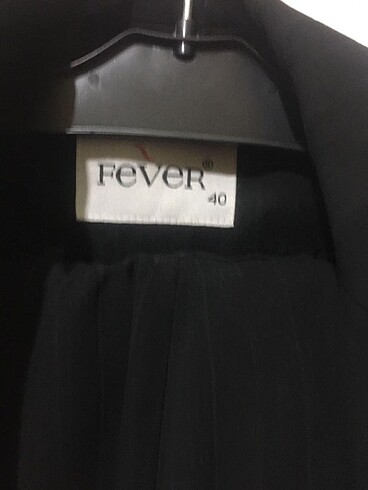 40 Beden siyah Renk FEVER marka ipek gabardin pantolon ceket
