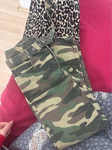 xs Beden haki Renk Kamuflaj pantolon