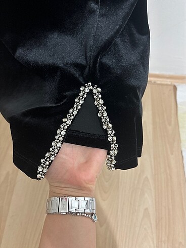 s Beden siyah Renk Koton yılbaşı elbise