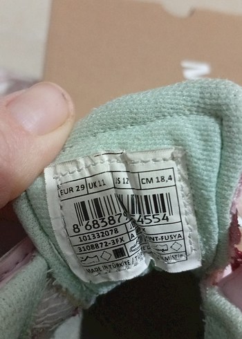 Kız Çocuk Renkli Baskılı Spor Ayakkabı - Görsel 6