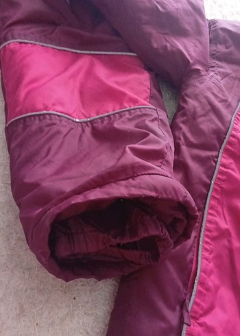 Bordo Fermuarlı Kız Kayak Tulumu - Görsel 9