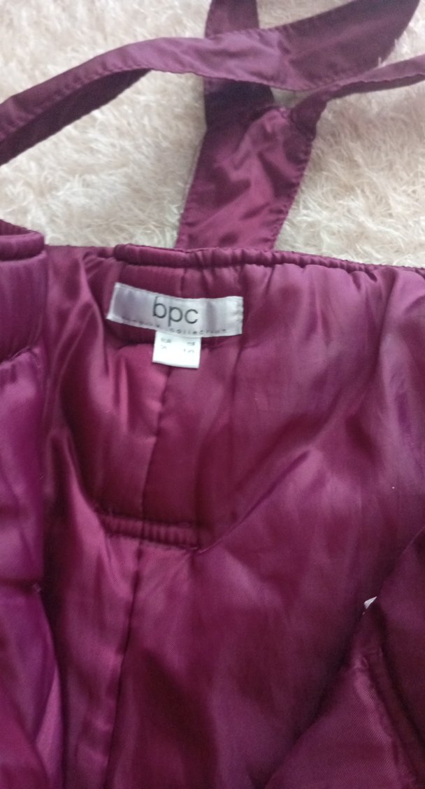 Bordo Fermuarlı Kız Kayak Tulumu - Görsel 3