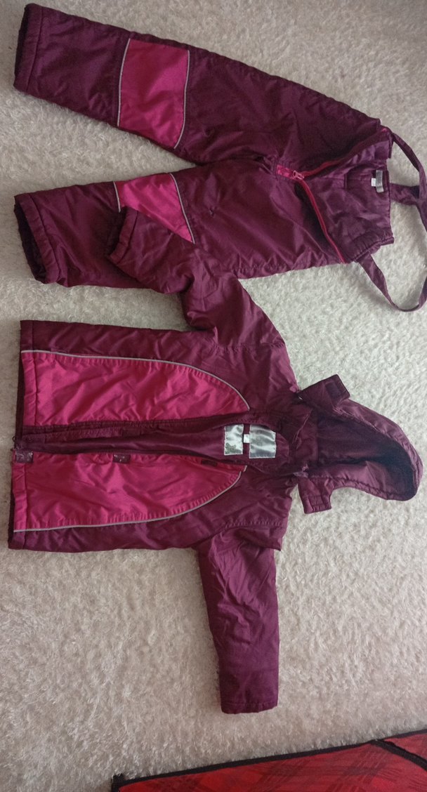 Bordo Fermuarlı Kız Kayak Tulumu - Görsel 5