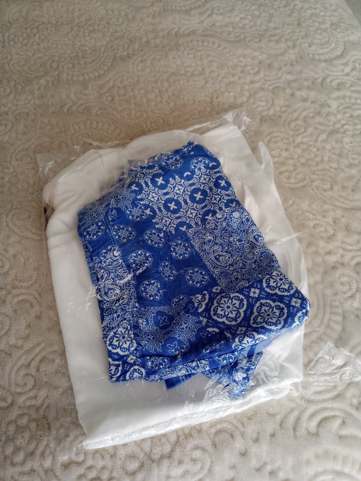 Rahat Kesim Mavi Bağlama Desenli - Görsel 3