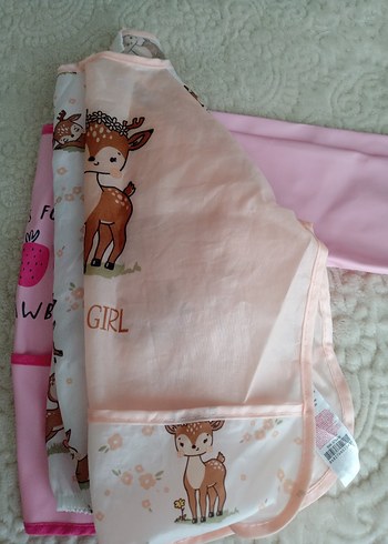 Pembe Baskılı Bebek Önlüğü - Görsel 7