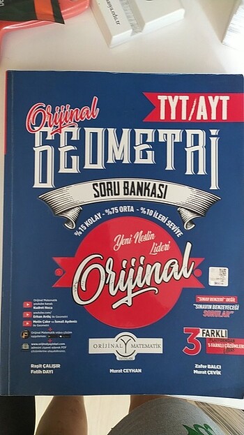 Orijinal Tyt Ayt geometri soru bankası
