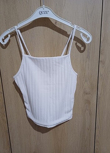 Crop askılı bluz