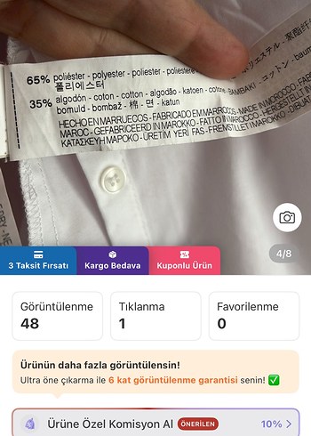 Beyaz Fırfırlı Uzun Kollu Gömlek - Görsel 6