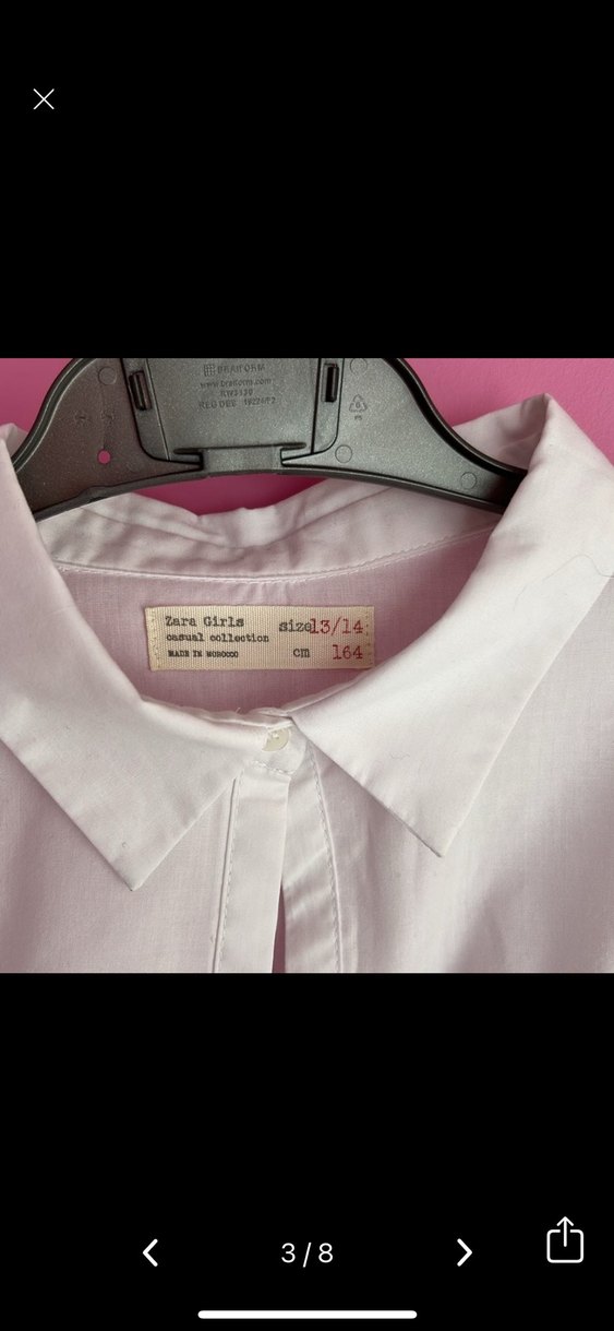 Beyaz Fırfırlı Uzun Kollu Gömlek - Görsel 3