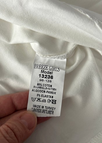 Beyaz Baskılı Kız Çocuk Uzun Kollu Tişört - Görsel 5