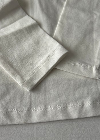 Beyaz Baskılı Kız Çocuk Uzun Kollu Tişört - Görsel 7