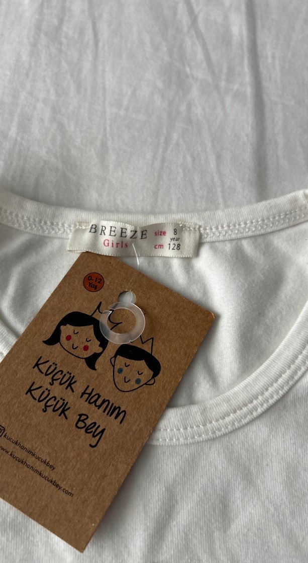 Beyaz Baskılı Kız Çocuk Uzun Kollu Tişört - Görsel 4