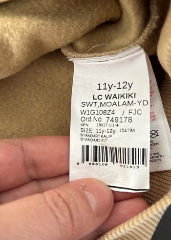 Baskılı  Kapüşonlu Sweatshirt - Görsel 5