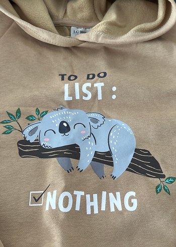 Baskılı  Kapüşonlu Sweatshirt - Görsel 2