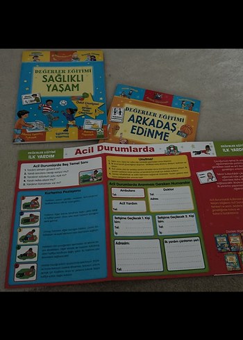 Beden Renk Değerler Eğitimi Çocuk Kitapları Seti, çıkartmalı