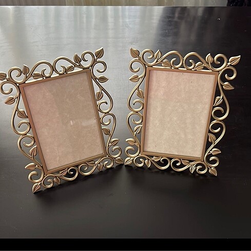 #vintage pirinç resim çerçevesi(camlı)