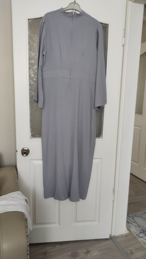 Gri Uzun Elbise - Görsel 2