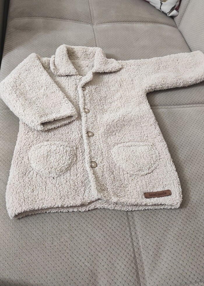 Peluş hırka el emeği örgü  - Görsel 2