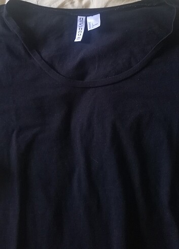 H&M Duz siyah tshirt