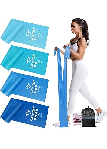 fitness bantları 4 direnç seviyeli set
