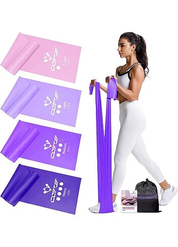 fitness bantları 4 direnç seviyeli set