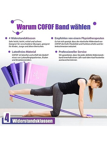 fitness bantları 4 direnç seviyeli set