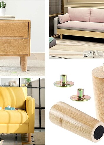 Beden ten rengi Renk 4 adet 13 cm mobilya ayağı Set