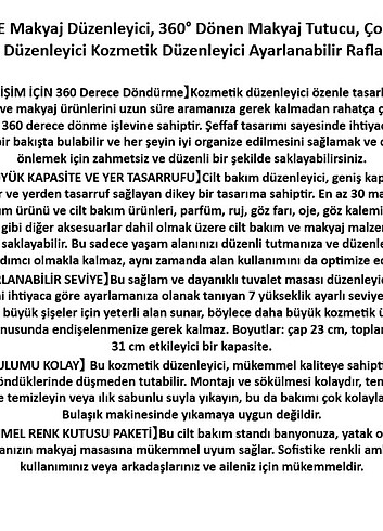 Diğer 360° Dönen Makyaj Düzenleyici
