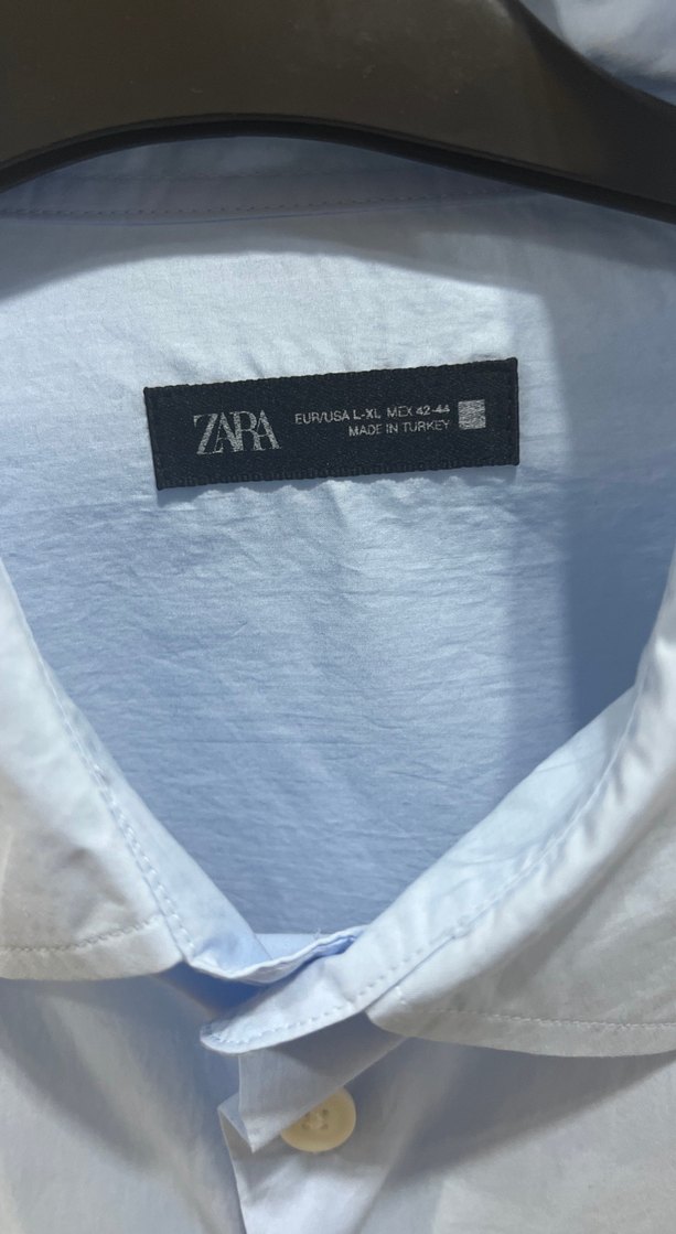 Mavi Keten Uzun Kollu Düğmeli ince ceket - Görsel 2