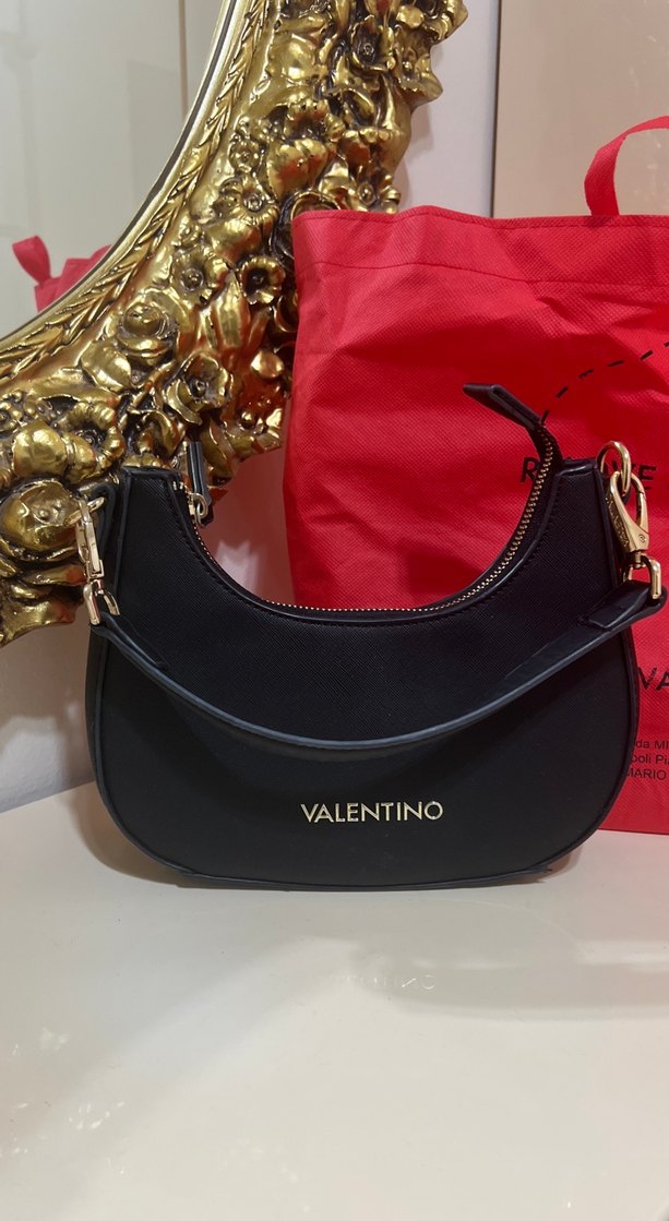 Orijinal Valentino Zincir Detaylı  Deri Kadın Çanta - Görsel 2