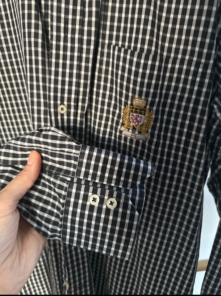 Gri Kareli Uzun Kollu Erkek Gömlek - Görsel 2