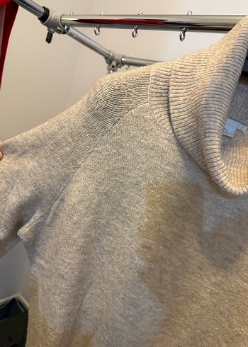 Bej Boğazlı Örgü Kadın Kazak - Görsel 3