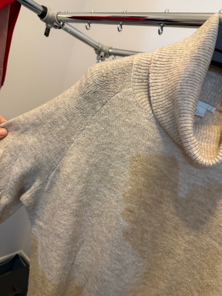 Bej Boğazlı Örgü Kadın Kazak - Görsel 3