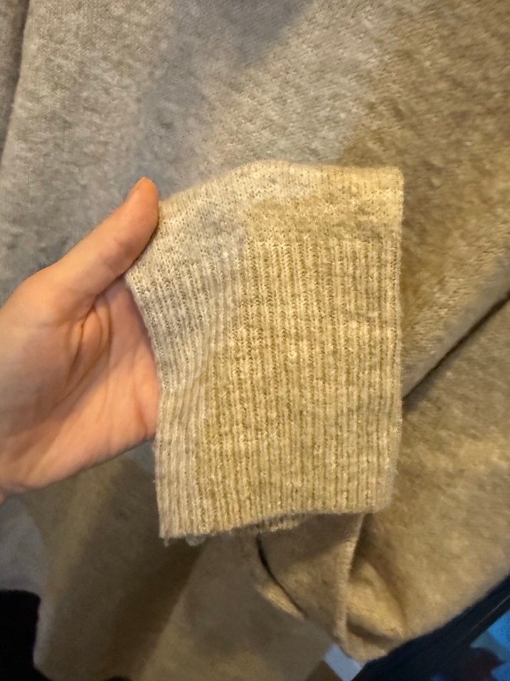 Bej Boğazlı Örgü Kadın Kazak - Görsel 5