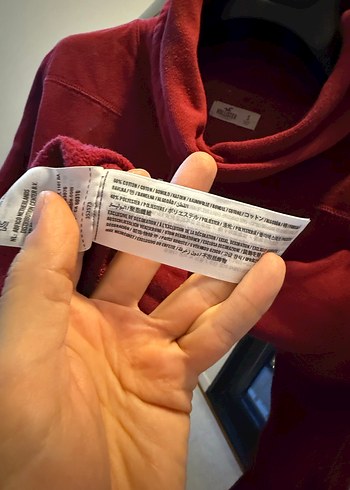 Koyu Kırmızı  Hollister Yüksek Yakalı Sweatshirt - Görsel 5