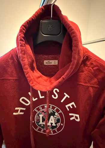 Koyu Kırmızı  Hollister Yüksek Yakalı Sweatshirt - Görsel 2