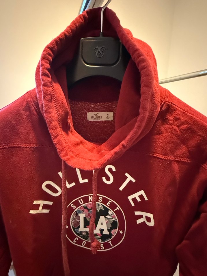 Koyu Kırmızı  Hollister Yüksek Yakalı Sweatshirt - Görsel 2