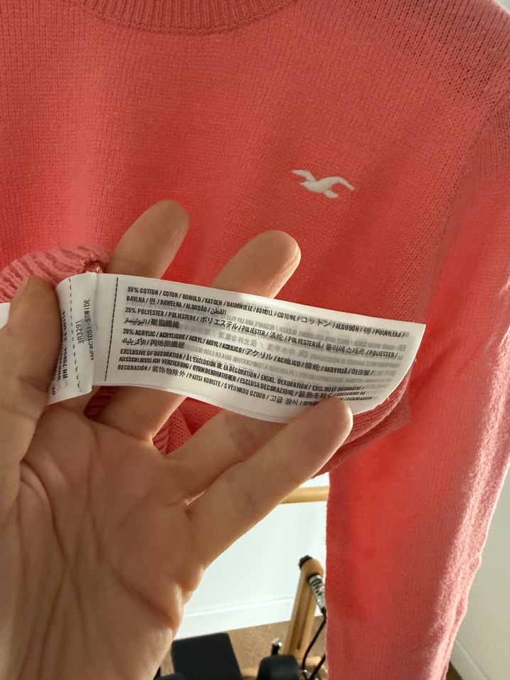 Pembe Kadın Triko Bisiklet Yaka Kazak - Görsel 2