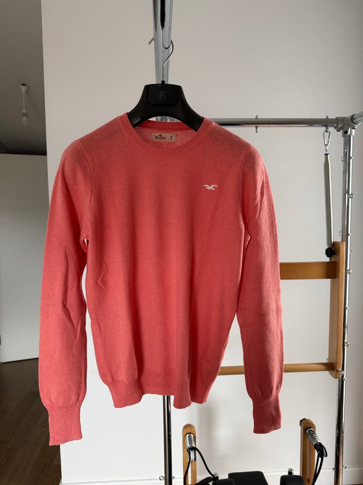 Pembe Kadın Triko Bisiklet Yaka Kazak - Görsel 3