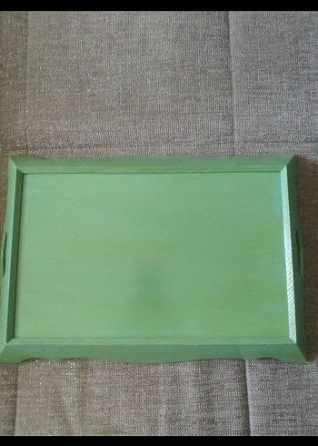 Beden sıfır Pastel Desenli Ahşap Tepsi