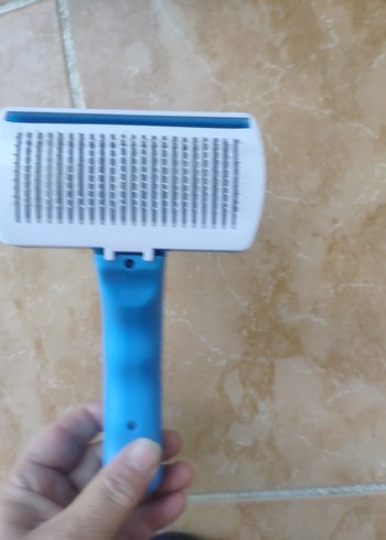 PetZoom Mavi Kedi Tüy Toplama Fırçası - Görsel 4