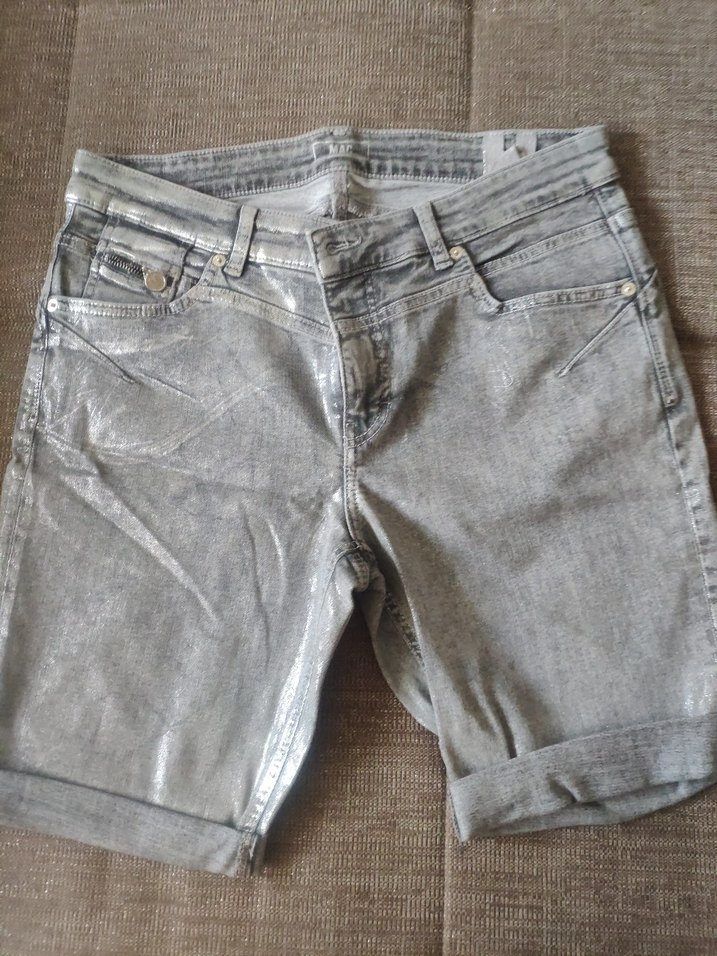 Gri Mini Denim Kadın Şort - Görsel 2