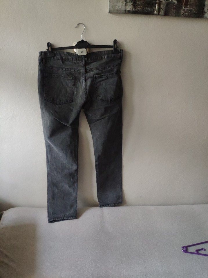 Trendyol gri Erkek Denim Pantolon Regular Fit - Görsel 3
