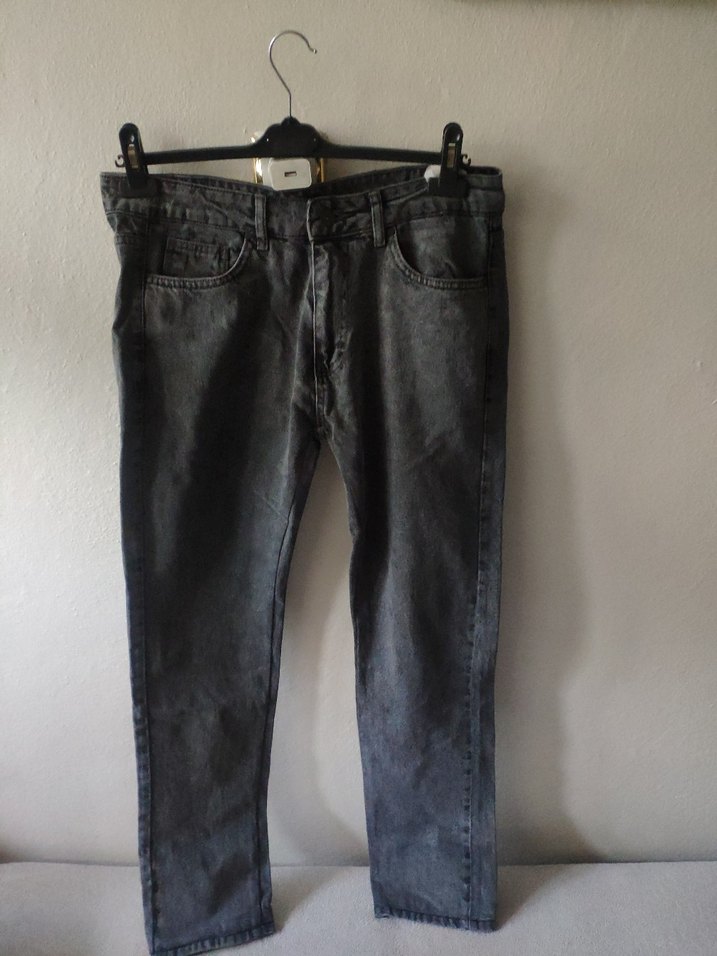 Trendyol gri Erkek Denim Pantolon Regular Fit - Görsel 2