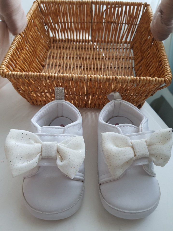 İlk Adım Kız Bebek Beyaz Fiyonklu Ayakkabı - Görsel 2