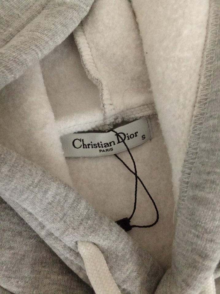 DİOR Gri Kapüşonlu Erkek Sweatshirt - Görsel 2