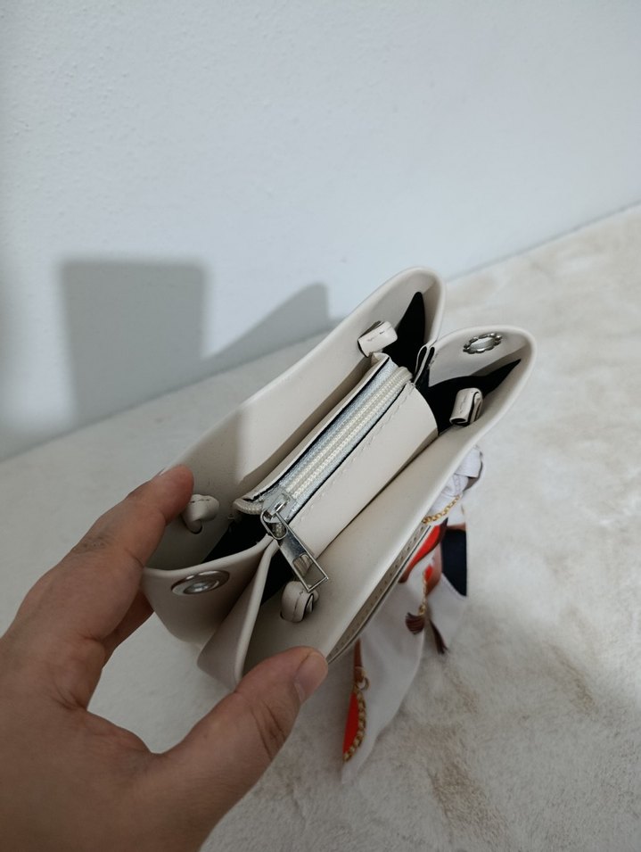 bayan çanta kol çantası el çantası deri çanta süet - Görsel 4