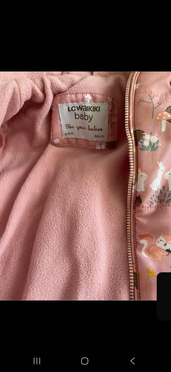 Pembe Kapüşonlu Bebek Tulumu - Görsel 3