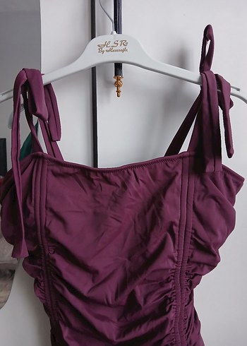 Bordo İpli Kadın Mayo - Görsel 3